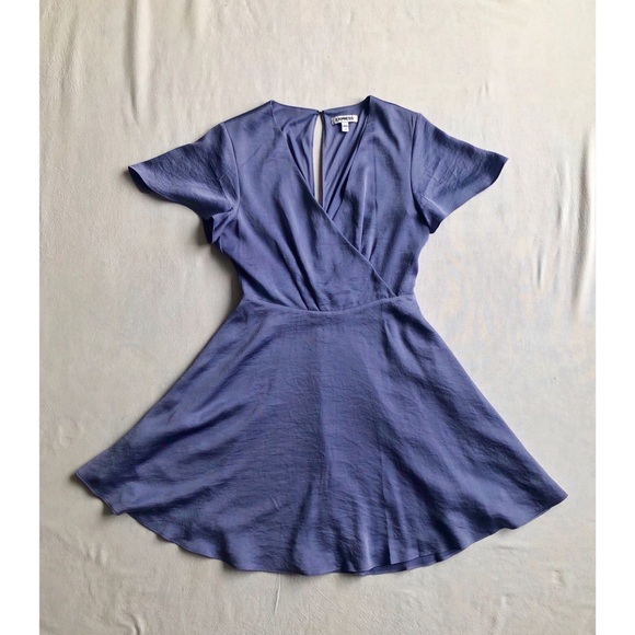 Express - Satin A Line Mini Dress - Picture 1 of 4